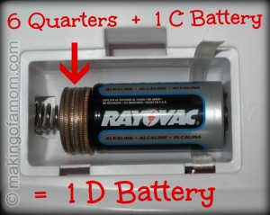 quarters and c batteries