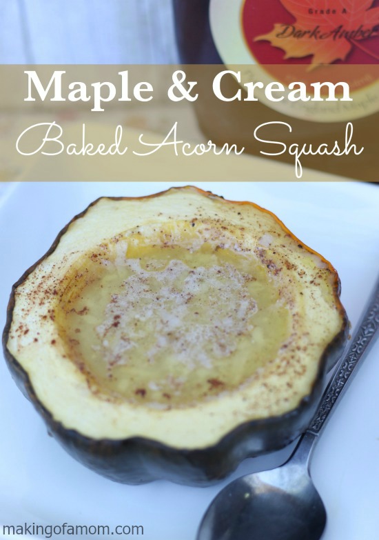 baked acorn squash with maple syrup