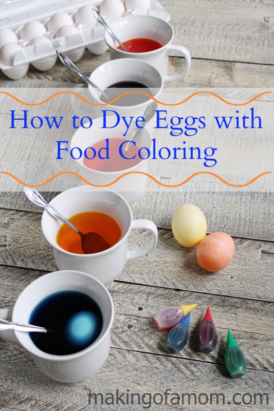 to color how food coloring eggs Easter Dye with Food Coloring How to Eggs