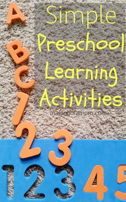 Simple Preschool Learning Activities - Making of a Mom