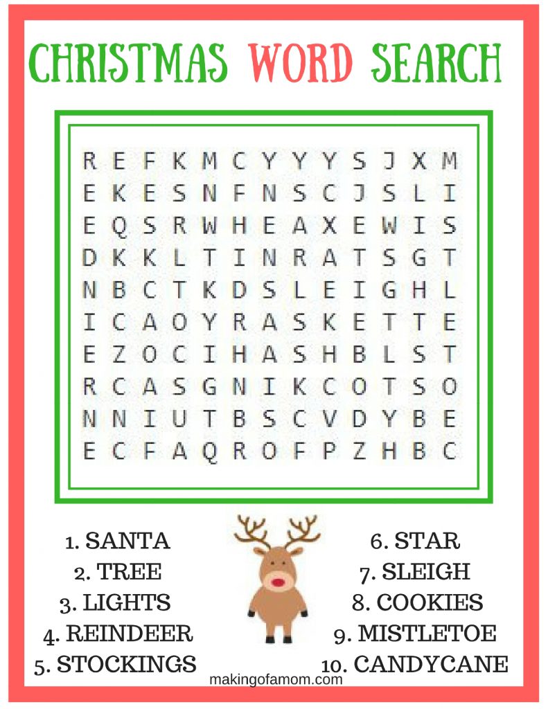 Free Printable Christmas Games And Puzzles For Adults That Are 